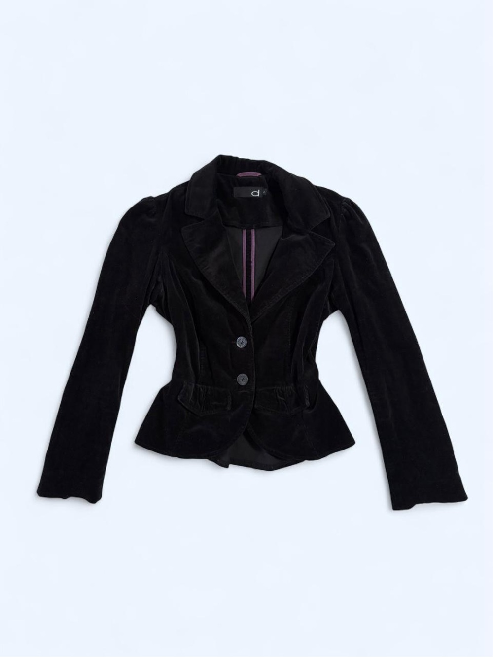 Black Women's Tailored Corduroy Blazer Jacket